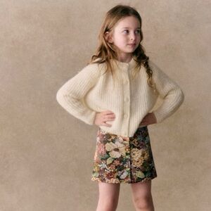Sezane Josie Skirt in Jacquard Flowers